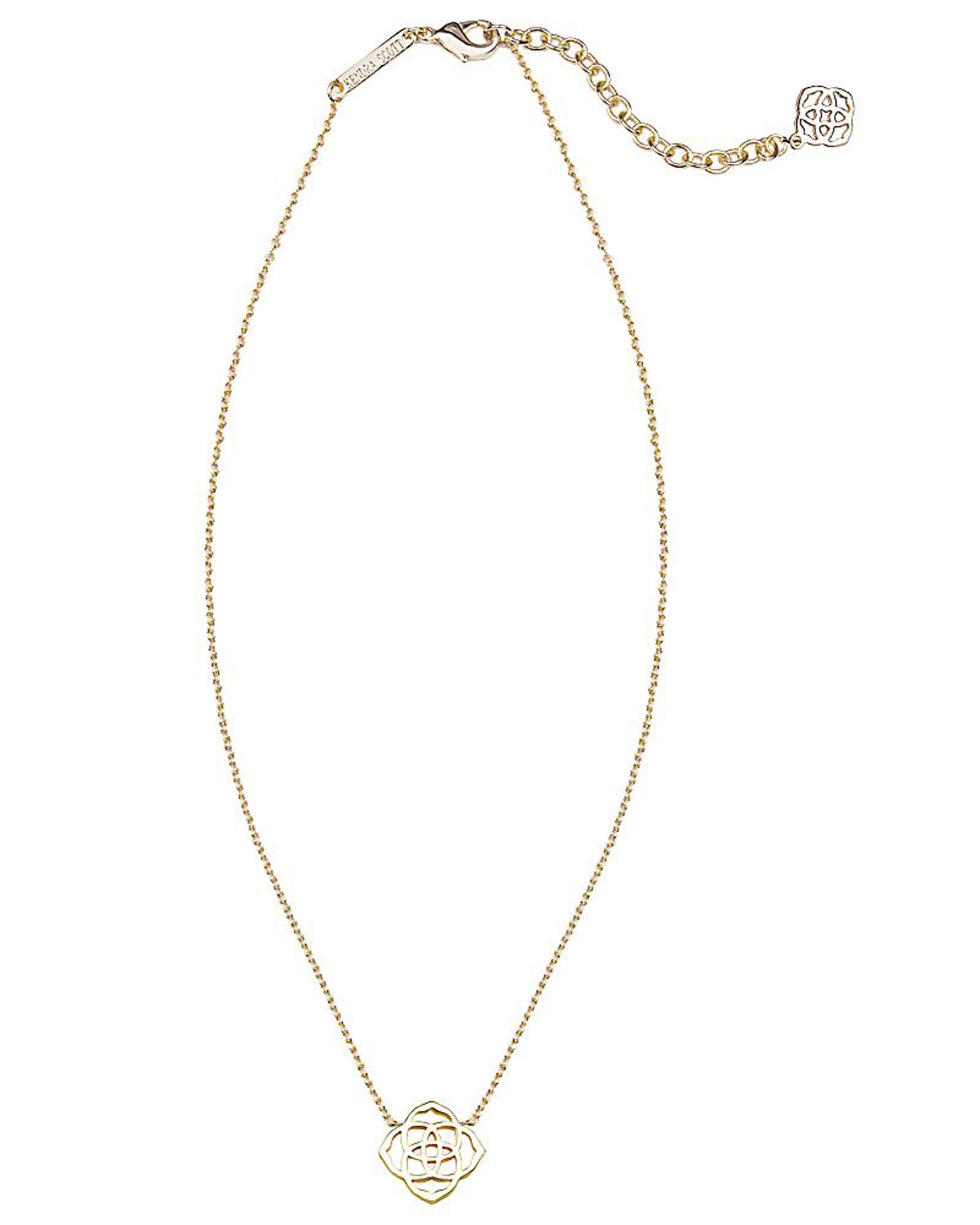 Kendra Scott Decklyn Logo Pendant Necklace in Gold Plated