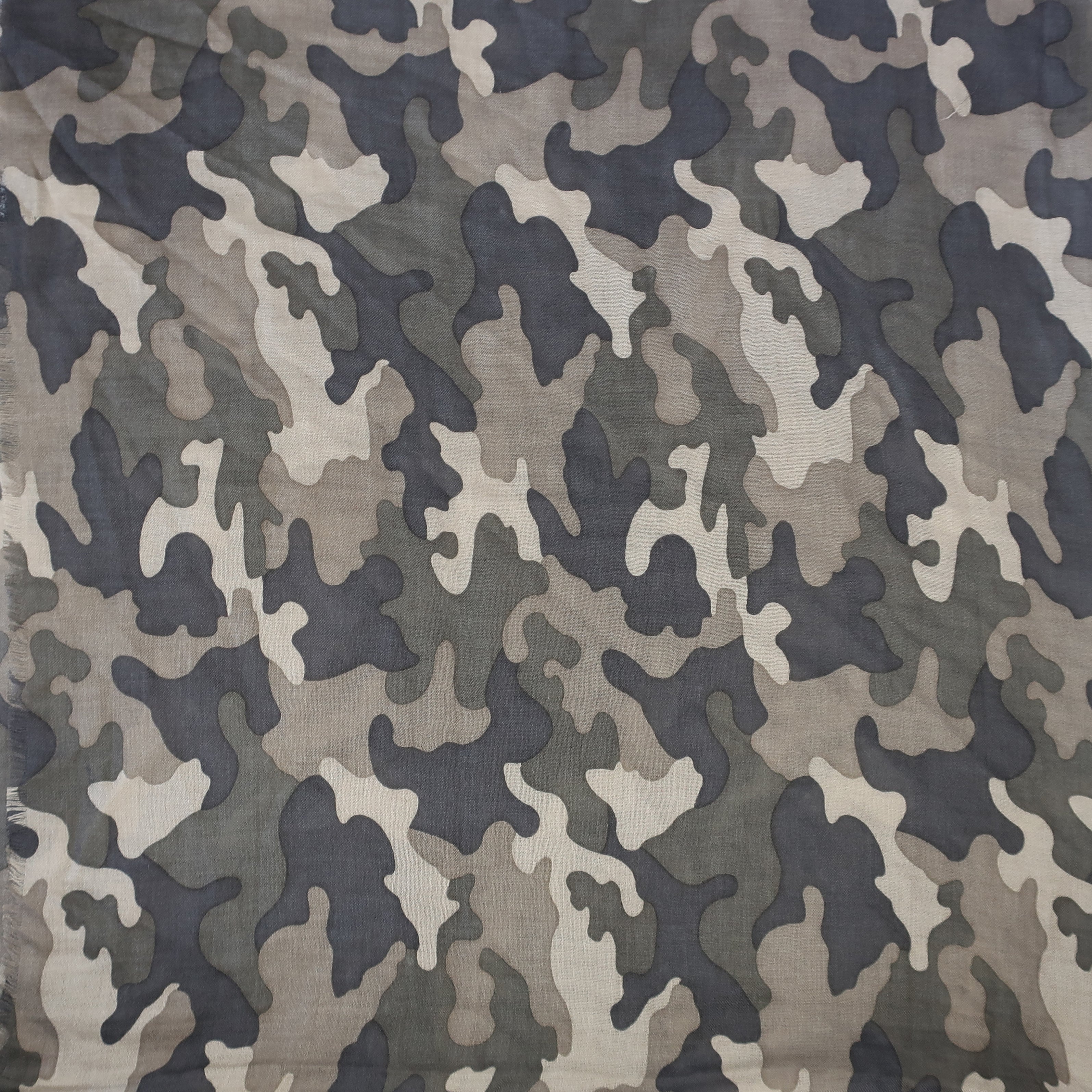 Blue Pacific Cashmere and Modal Scarf in Desert Taupe Camouflage