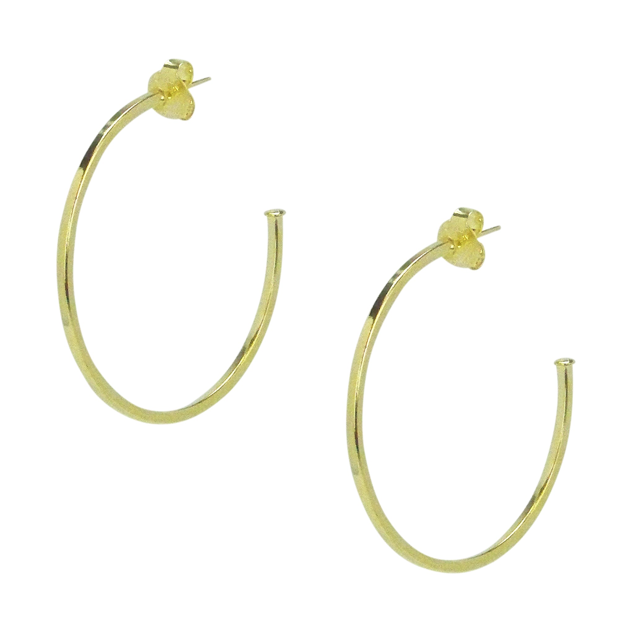 image of Sheila Fajl Perfect Hoop Earrings in Polished Gold Plated