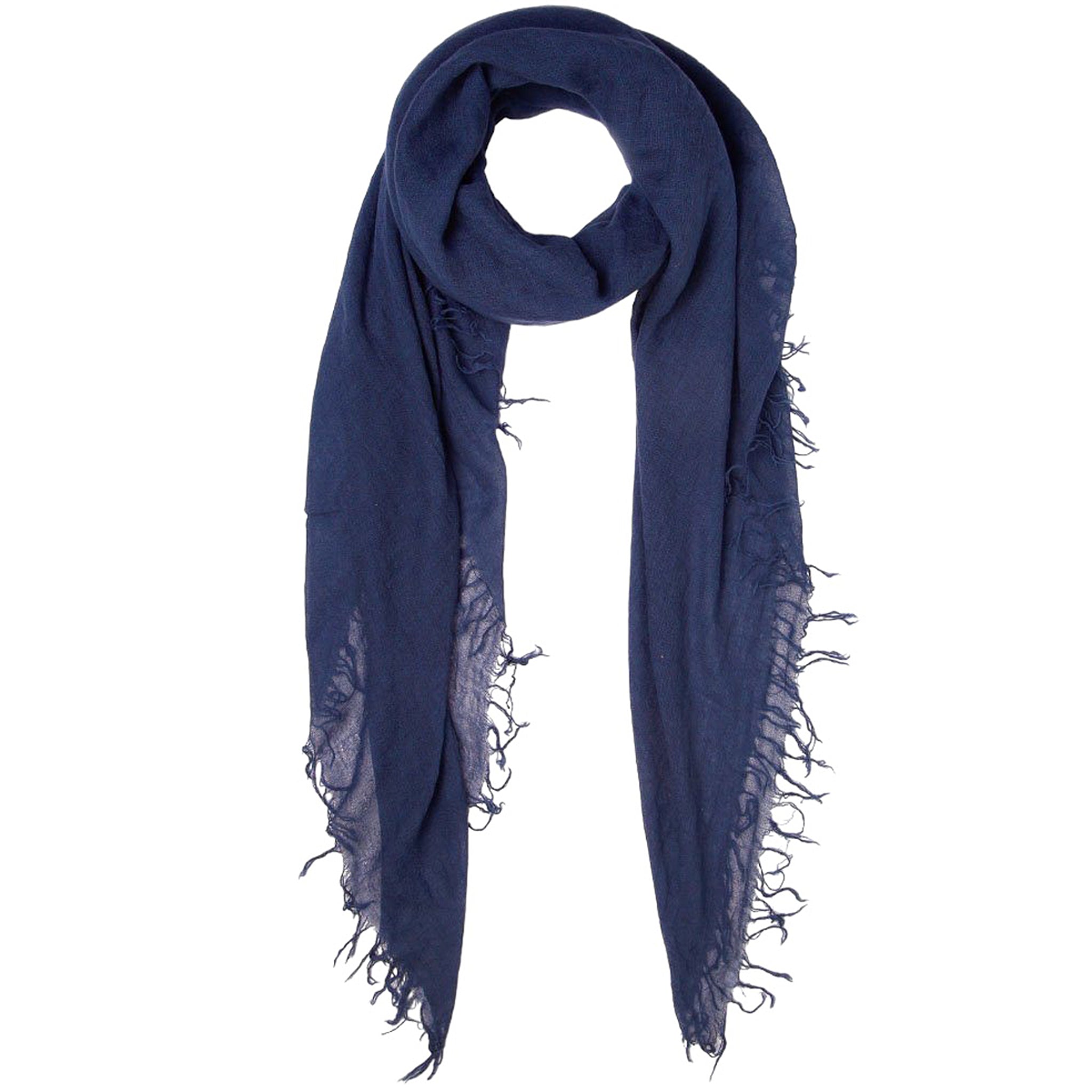 Chan Luu Cashmere and Silk Solid Scarf in Medieval Blue