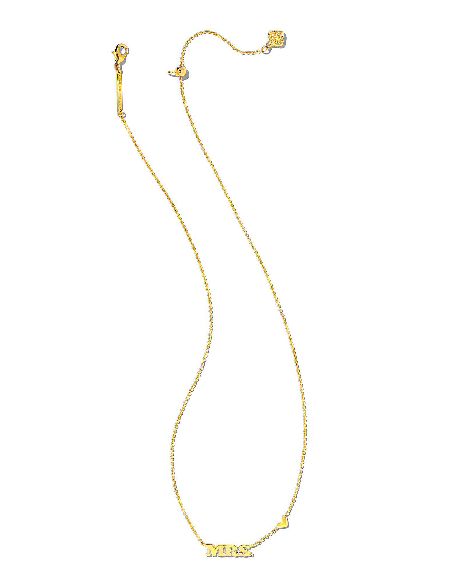 Kendra Scott Mrs. Lettered Pendant Necklace in Gold