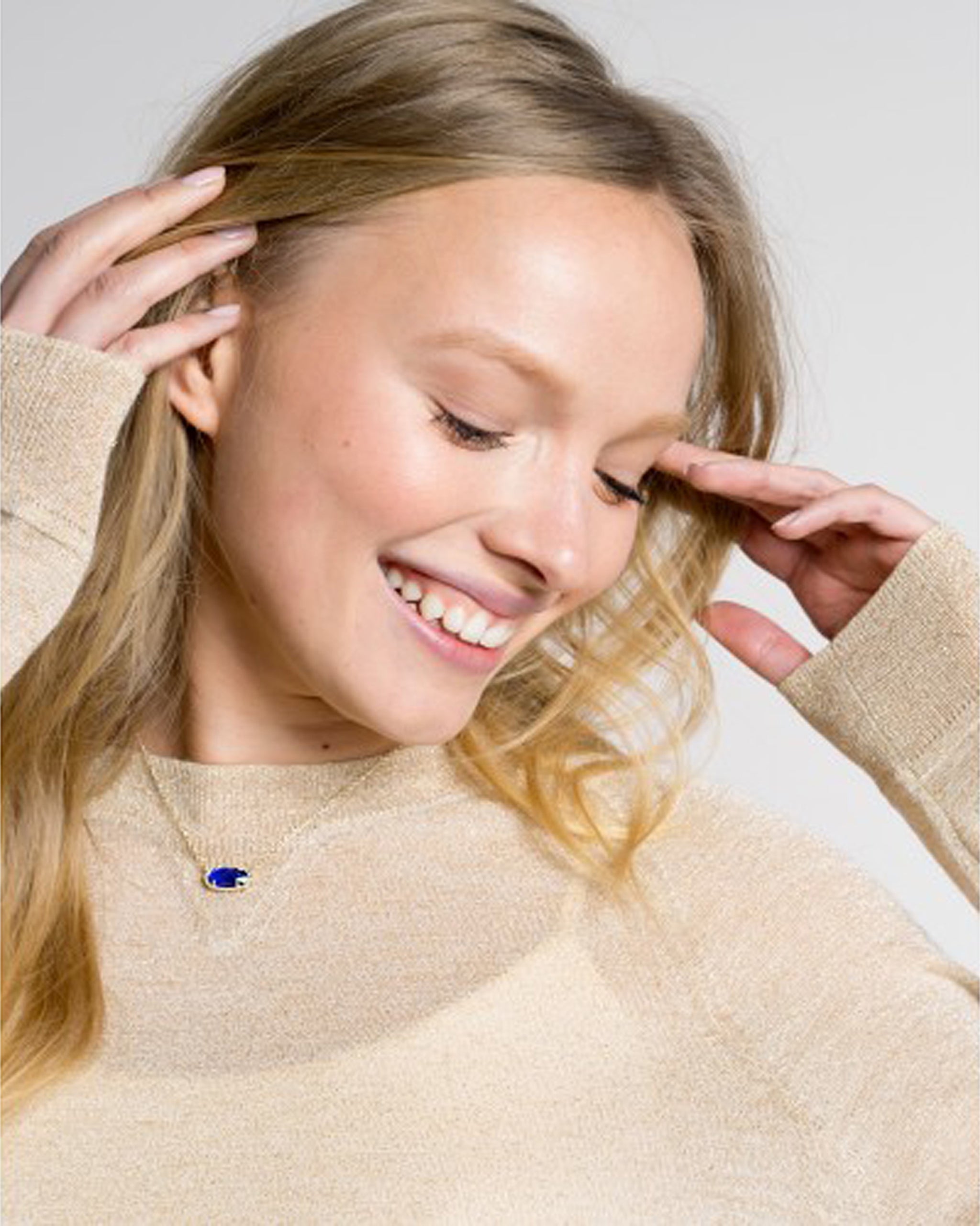 Kendra Scott Elisa Oval Pendant Necklace in Bronze Veined Turquoise Magnesite and Gold