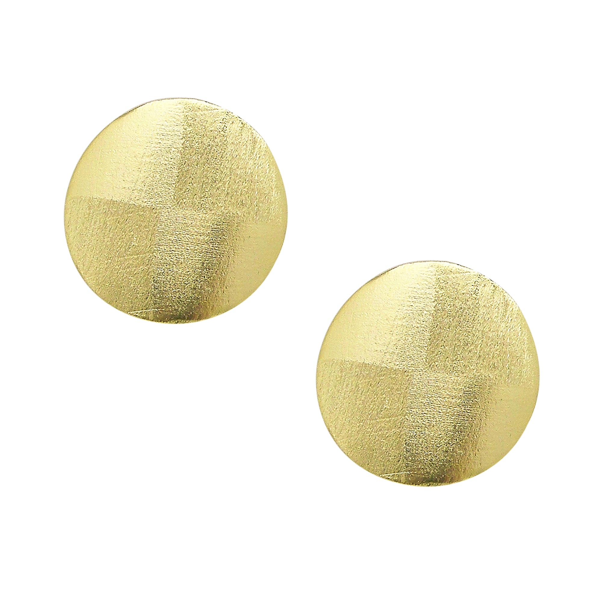image of Sheila Fajl Blair Disc Stud Earrings in Gold Plated