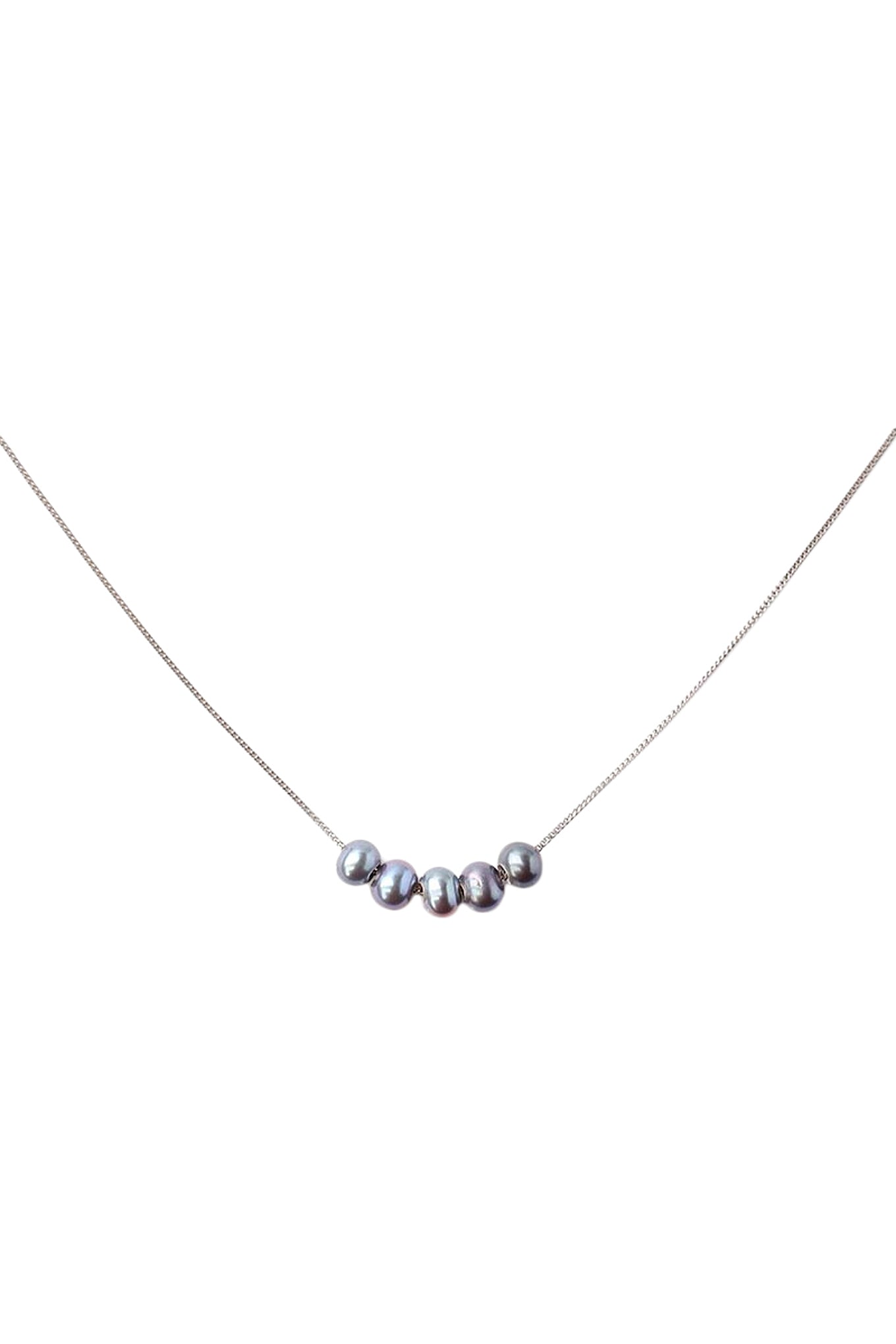 Chan Luu Peacock Floating Multi Freshwater Pearl Pendant Necklace in Silver