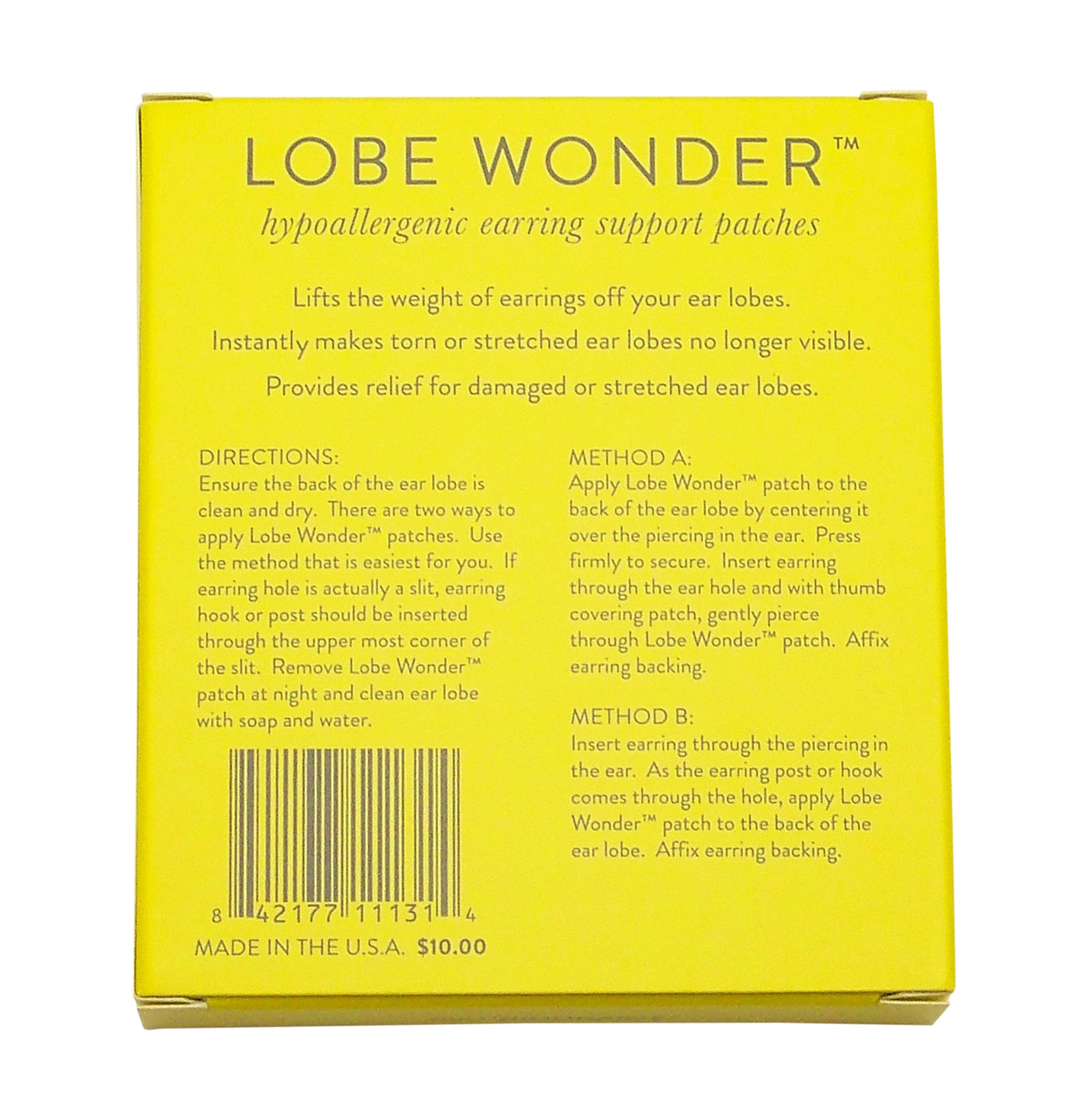 LOBE WONDER (Earring Support Patches for Damaged; Stretched; and